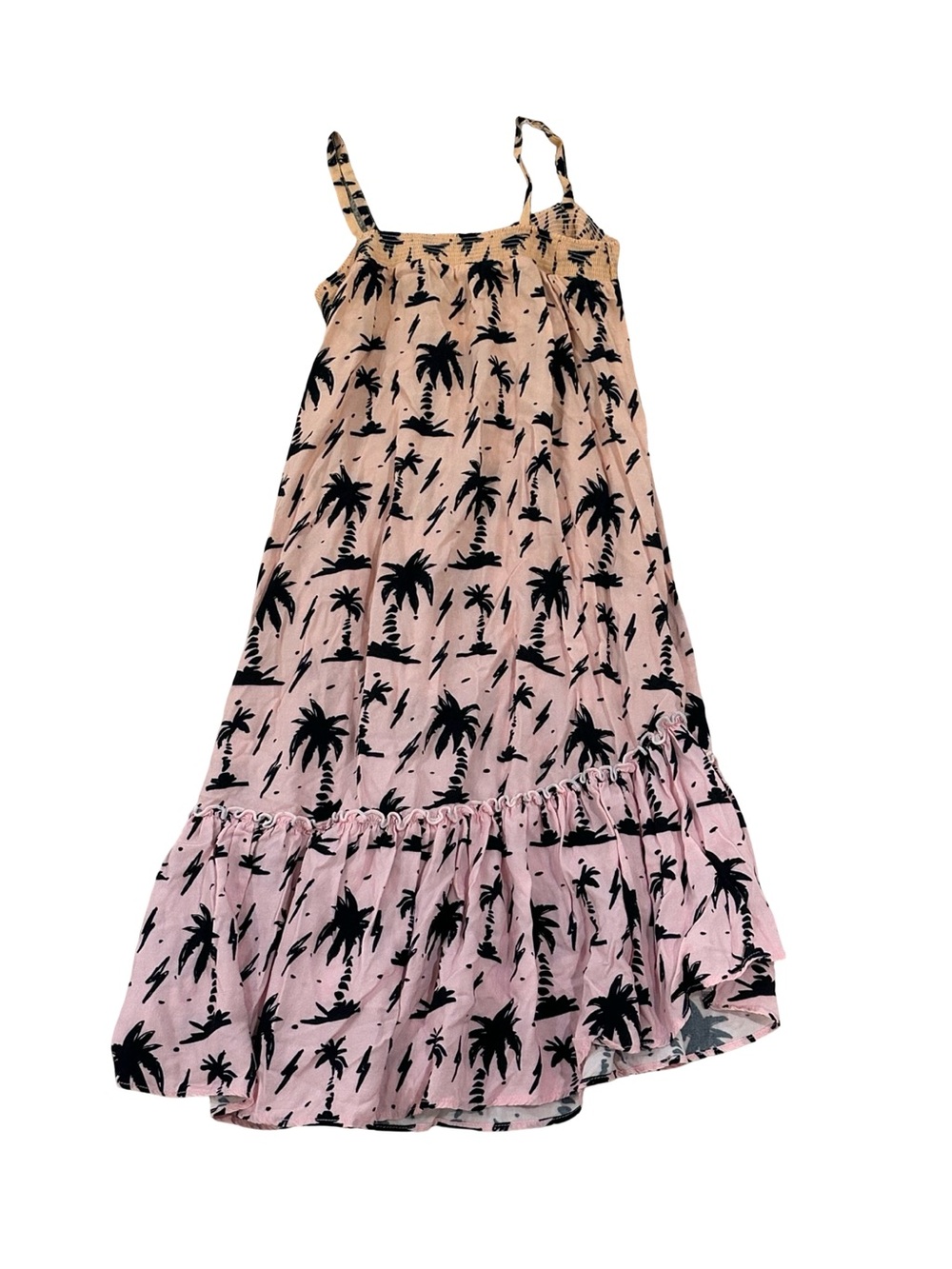 EUC Rockets of Awesome Size 10 Pink Ombré Palm-Print Maxi Dress for Girls